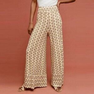 Farm Rio for Anthropologie Geometric Palazzo Pants with High Waist size Xs